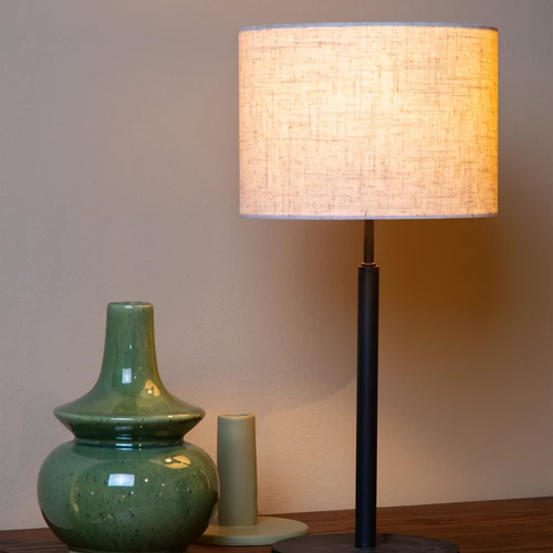 Lucide MAYA - Tischlampe - Ø 26 cm - 1xE27 - Beige - Atmosphäre 1